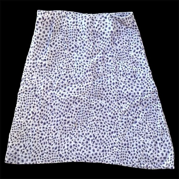 BRANDY MELVILLE CLARE SEPHIRA CHEETAH midi SKIRT PURPLE white CHEETAH print XS - Picture 4 of 7